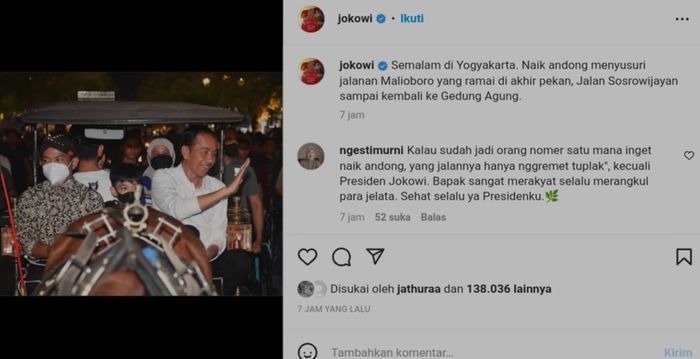 Postingan Jokowi