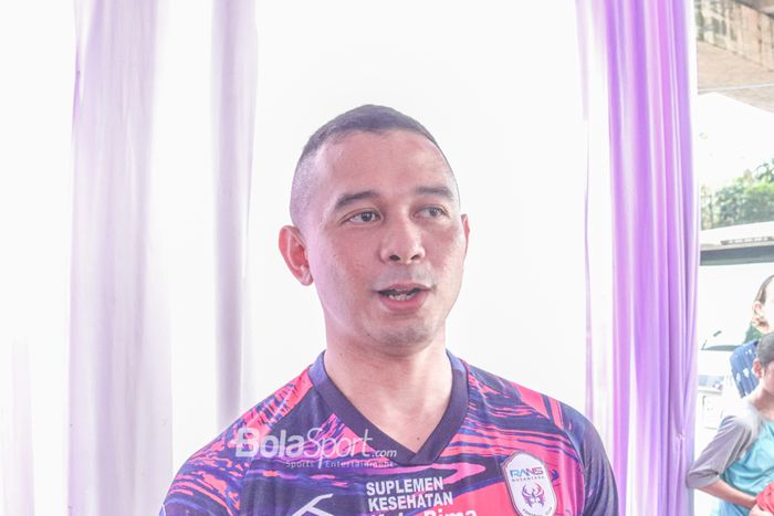 Presiden RANS Nusantara FC, Roofi Ardian, saat ditemui awak media di kawasan Andara, Jakarta,  12 Januari 2023.