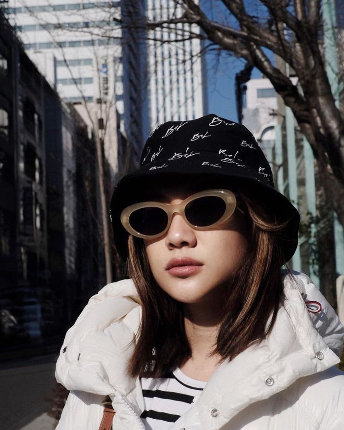 Gaya rambut Bunga Citra Lestari saat liburan ke Jepang beberapa hari lalu.