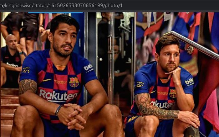 Luis Suarez dan Lionel Messi saat masih bermain bersama di Barcelona