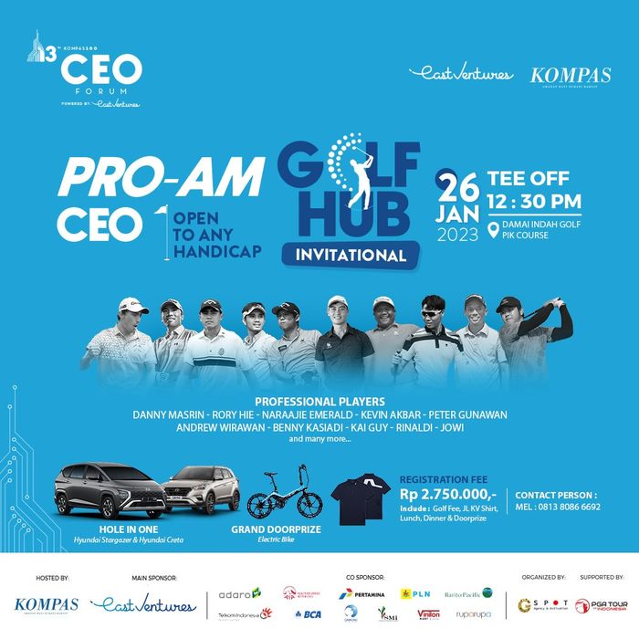 CEO Golf HUB turnamen golf kolaborasi Harian Kompas dan East Ventures