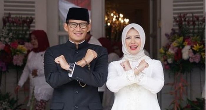 Sandiaga Uno dan sang istri