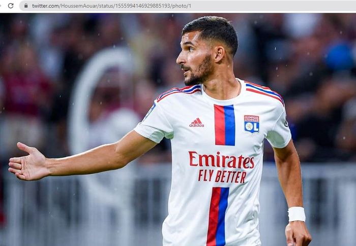 Gelandang Olympique Lyon, Houssem Aouar.