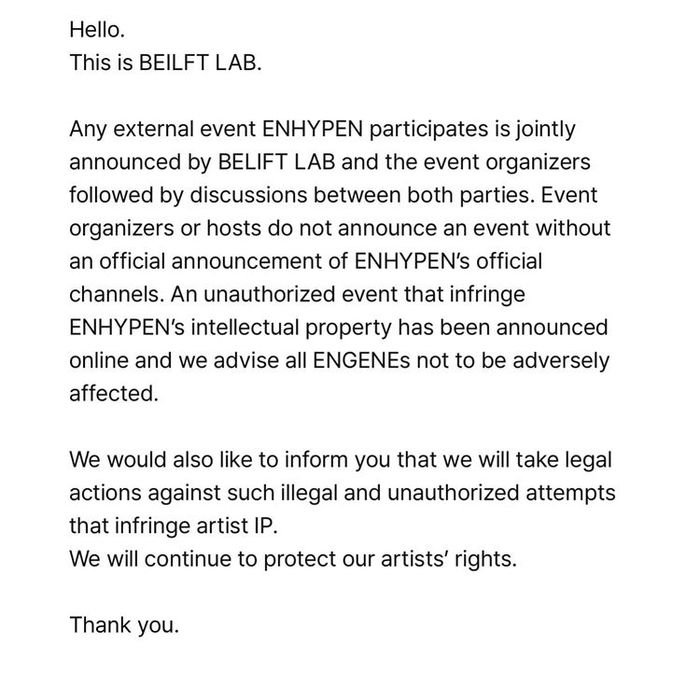 Pernyataan resmi BEILFT LAB terkait FEST World Tour 2023