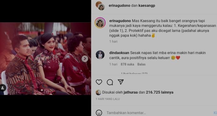 Postingan Erina Gudono