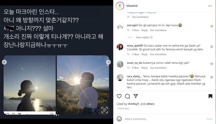 Mark NCT dan Arin OMG diduga lakukan lovestagram