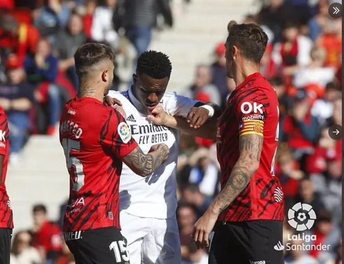 Taktik Real Mallorca kalahkan Real Madrid adalah melakukan pelanggaran sebanyak-banyaknya dan memprovokasi Vinicius Jr.