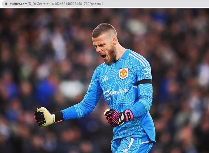 Kiper Manchester United, David De Gea, menciptakan dua rekor saat mengantarkan The Red Devils menang kontra Leeds United di Liga Inggris 2022-2023.