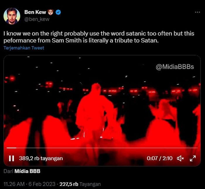 Penampilan Sam Smith dan Kim Petras yang dianggap ritual pemujaan setan