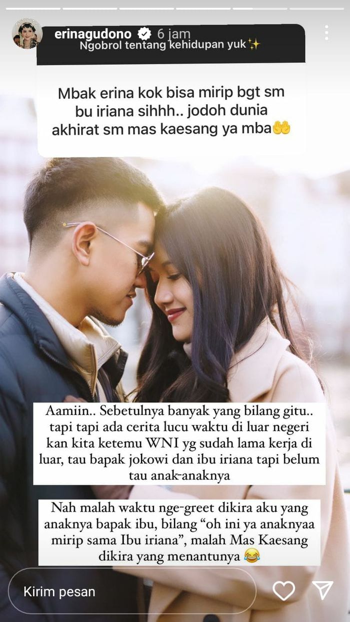 Postingan Erina Gudono