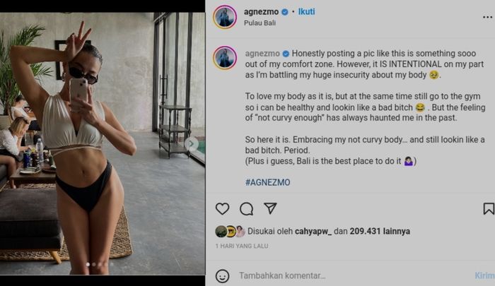 Postingan Agnez Mo