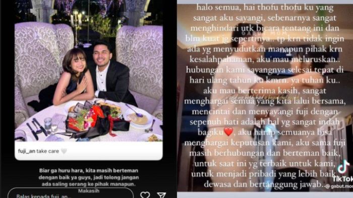 Klarifikasi Thariq Halilintar dan Fuji dikabarkan telah putus 