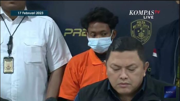 Wajah pelaku pembunuhan bos ayam goreng di Bekasi.    