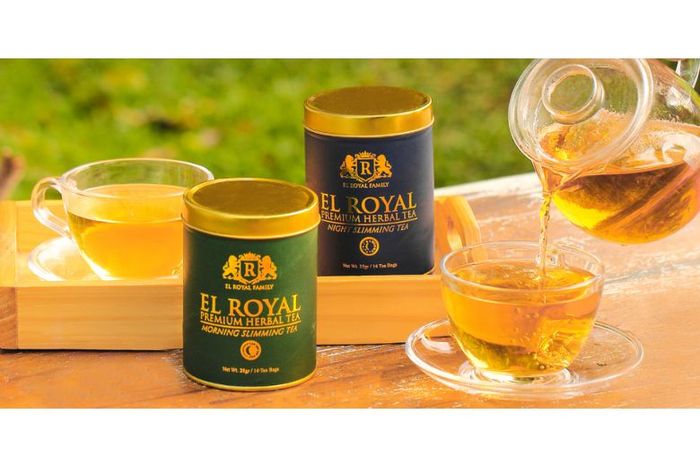 Tersedia dua varian teh dari El Royal Family, yaitu Morning Slimming Tea dan Night Slimming Tea.