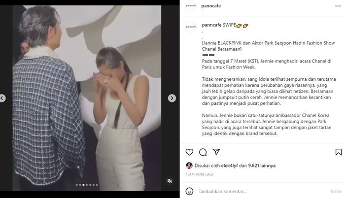 Park Seo Joon menutupi Jennie BLACKPINK saat sedang tertawa