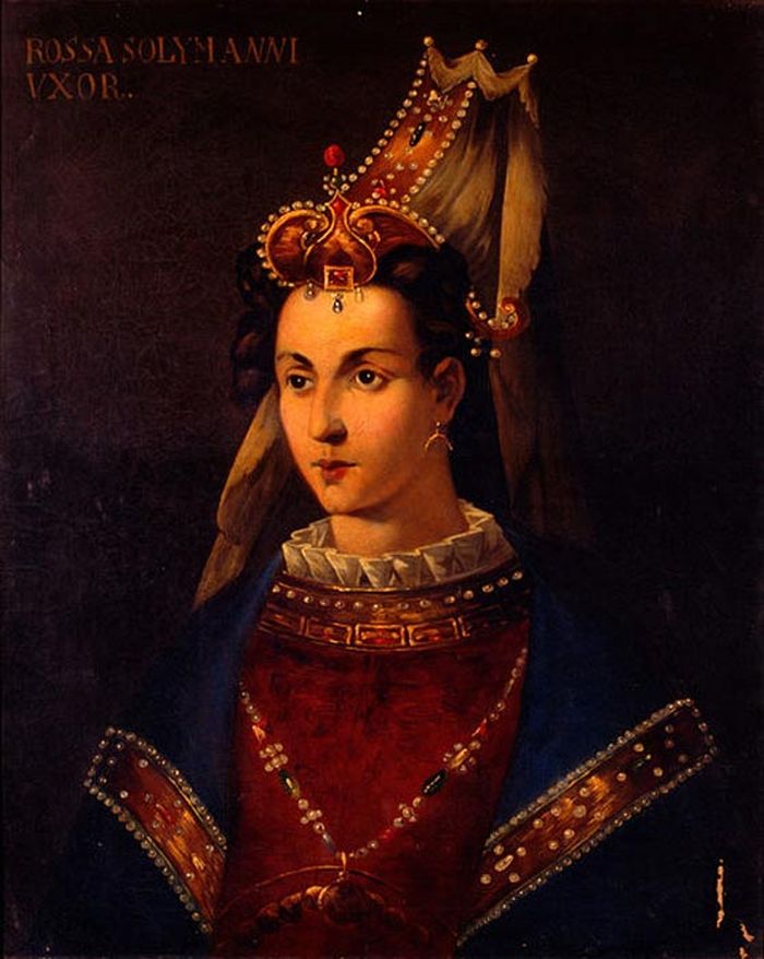 Potret Roxelana atau Hurrem Sultan yang bergelar Rossa Solymannı Vxor.