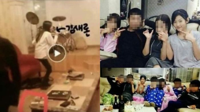 Foto masa lalu Kim Saeron yang diduga sedang pesta miras