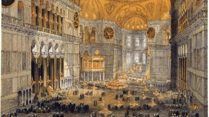 Lukisan Hagia Sophia, Konstantinopel pada tahun 1852.