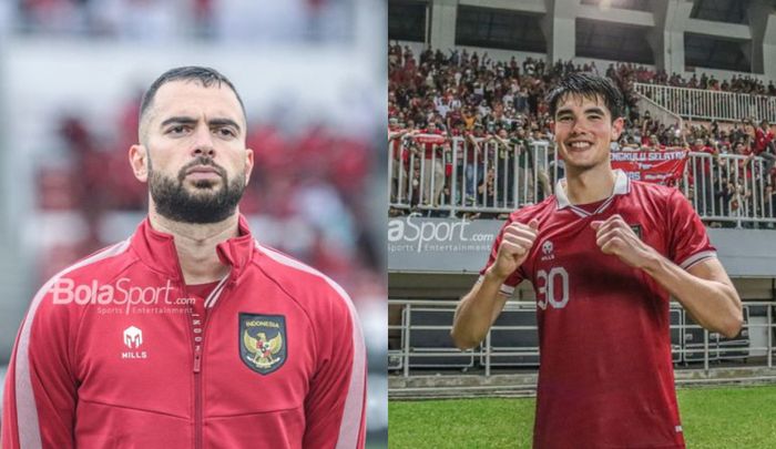 Kolase foto Jordi Amat dan Elkan Baggott saat memperkuat timnas Indonesia