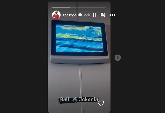 Instastory Ilija Spasojevic sebelum laga timnas Indonesia Vs Burundi pada Sabtu (25/3/2023).