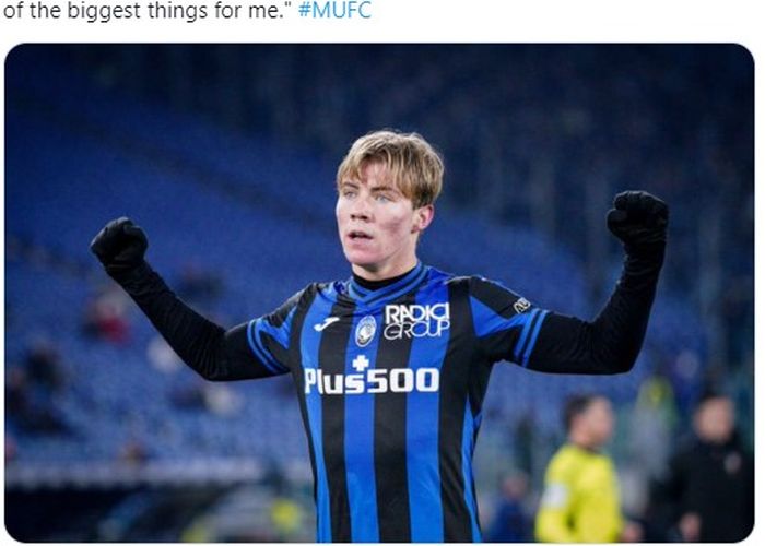 Manchester United tertarik untuk memboyong Rasmus Hojlund dari Atalanta pada musim panas 2023