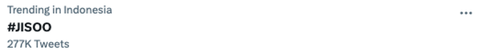 #JISOO jadi trending topic di Twitter