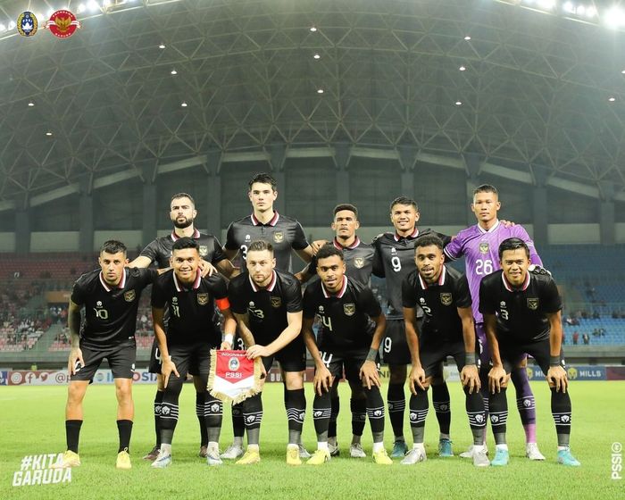 Skuad timnas Indonesia saat menghadapi Burundi pada FIFA Matchday Selasa (28/3/2023).