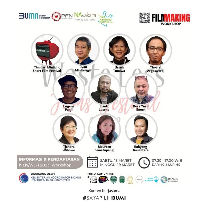 Lokakarya WLFF 2023 yang berlangsung 18-19 Maret 2023. Lokakarya ini adalah rangkaian acara untuk festival film yang akan berlangsung Juni nanti, dan menjadi prasyarat bagi peserta memproduksi karyanya.