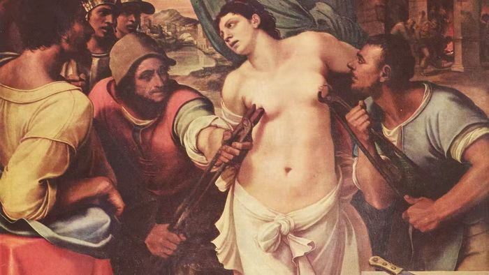 Martir perawan Santo Agatha dari Sisilia. Eropa abad pertengahan, sebelum muncul peradaban Islam adalah zaman kegelapan yang dipenuhi penindasan dan pelecehan seksual.