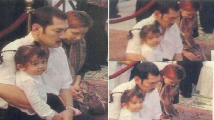 Mayangsari dan Bambang Trihatmodjo hadir melayat di kediaman Keluarga Cendana 11 tahun silam. 