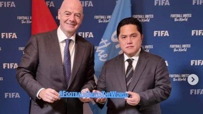 Erick Thohir bawa kabar bahagia usai negosiasi dengan Federasi Sepak Bola Internasional (FIFA).