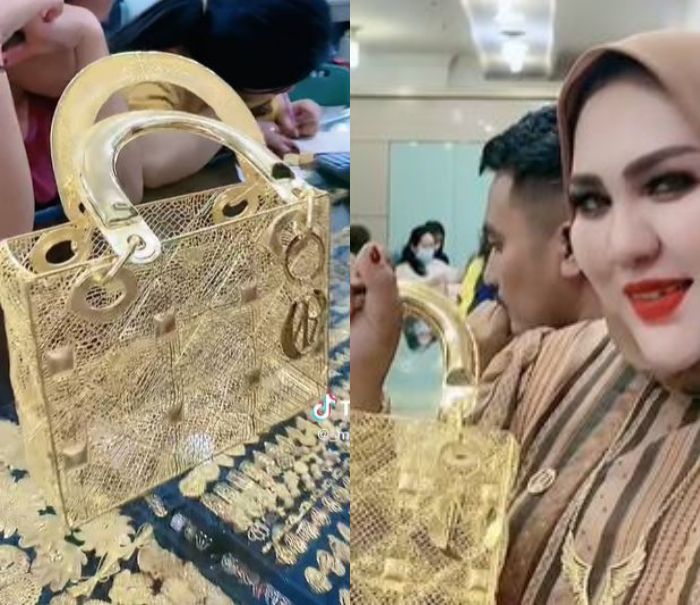 Tas emas milik Mira Hayati seharga Rp 515 juta