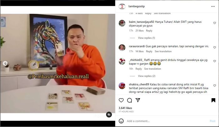 Hard Gumay terawang Raffi Ahmad