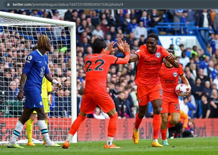 Chelsea takluk di tangan Brighton &amp; Hove Albion dalam lanjutan laga Liga Inggris 2022-2023 dengan skor 1-2 di Stamford Bridge.