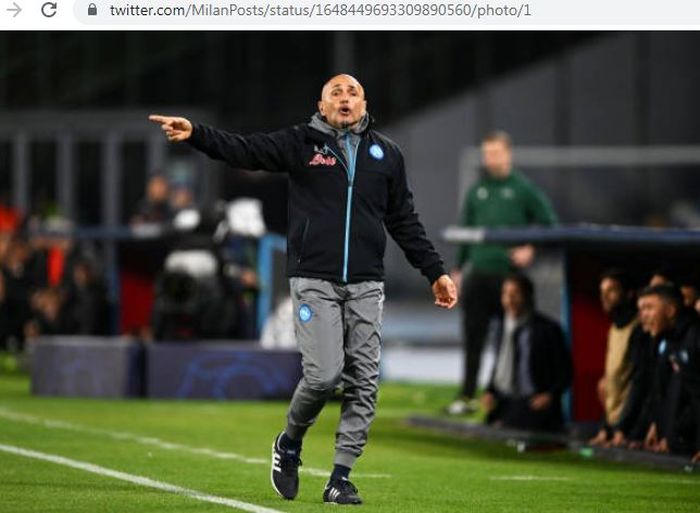 Eks pelatih Napoli yang kini menukangi timnas Italia, Luciano Spalletti.