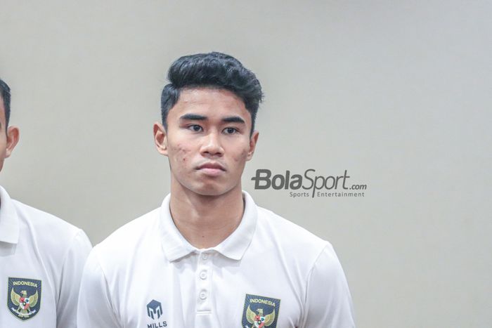 Bek timnas U-22 Indonesia, Muhammad Ferarri, saat ditemui di Hotel Sultan, Senayan, Jakarta, Jumat (21/4/2023) sore.