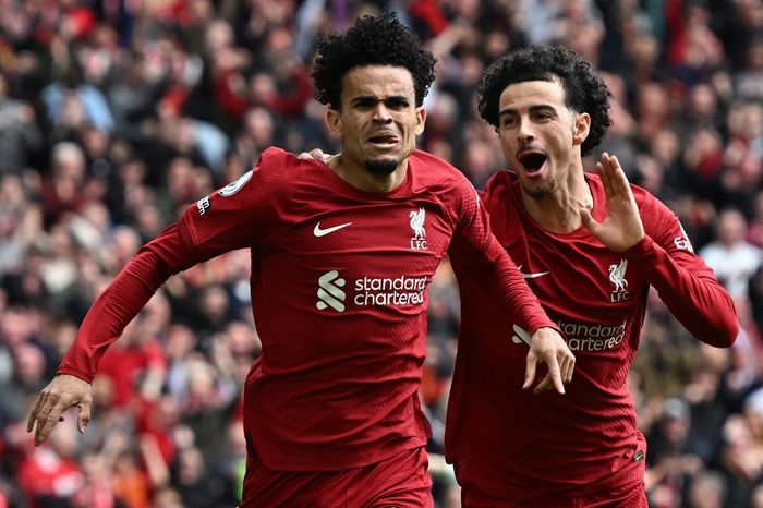 Winger Liverpool, Luis Diaz, sukses membobol gawang Tottenham Hotspur dalam laga pekan ke-34 Liga Inggris 2022-2023.