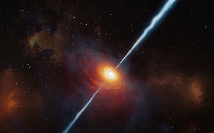 Ilustrasi quasar P172+18.