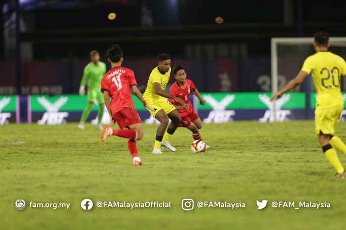 Potret laga Malaysia Vs Laos di SEA Games 2023.