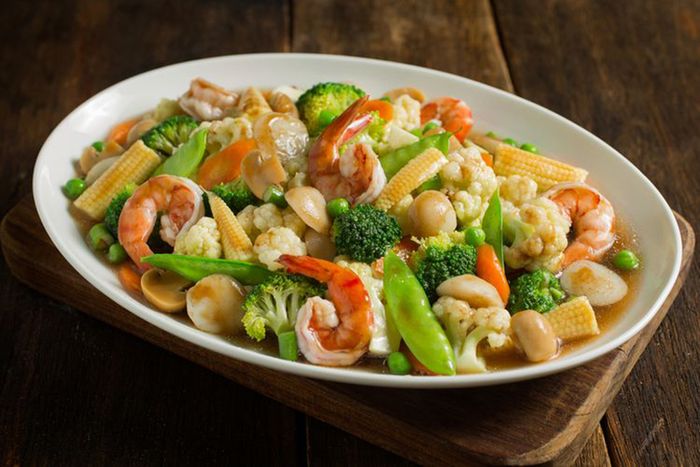 Ilustrasi capcay seafood. 