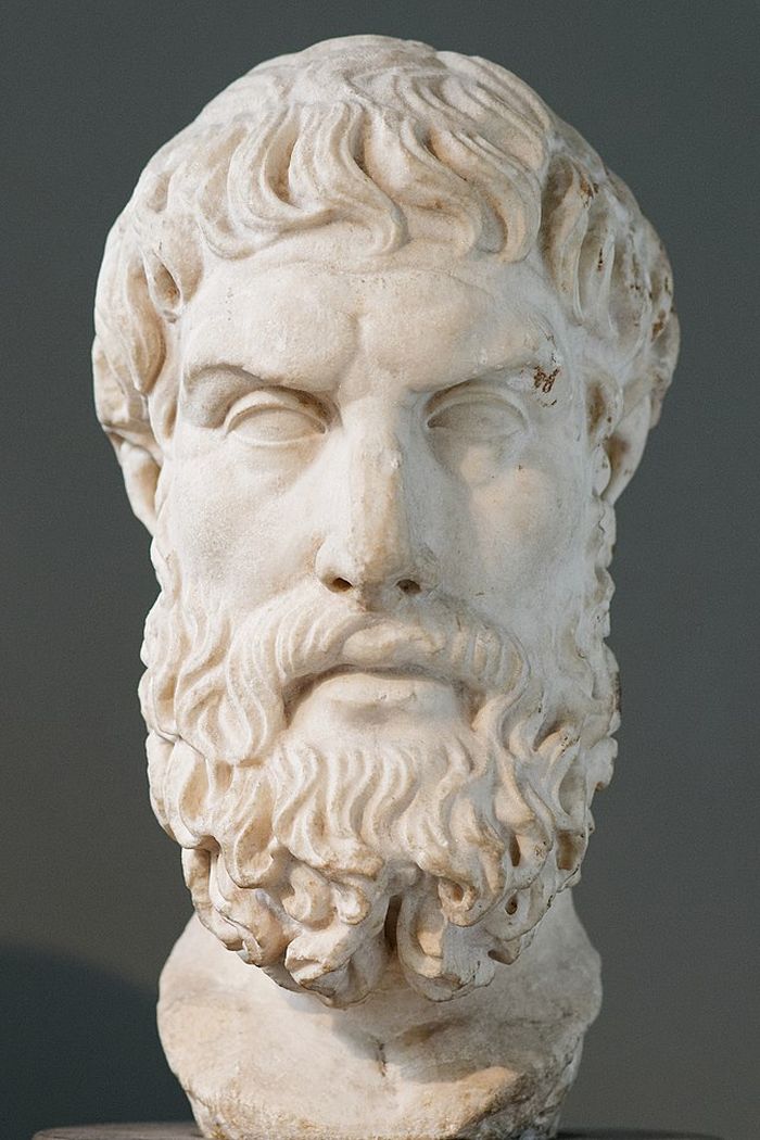 Potret Epicurus, pendiri sekolah Epicurean.