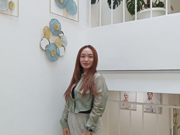 Zaskia Gotik saat ditemui di Klinik Dermapro, Jakarta Barat, Rabu (24/5/2023).