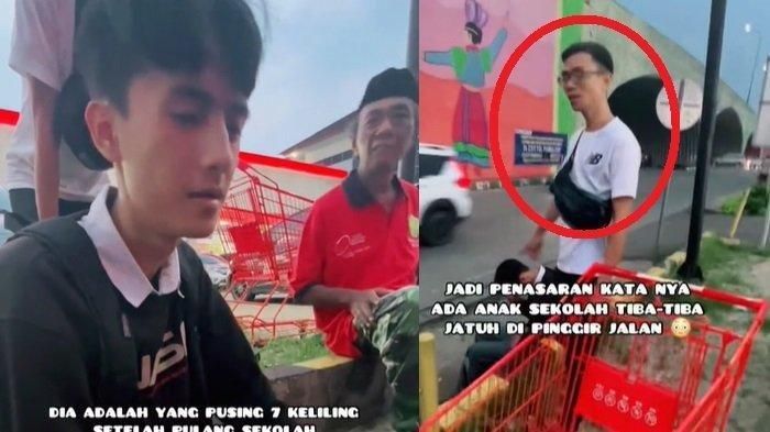 Sosok pria berkaos putih dalam video viral siswa SMA jalan kaki adalah sang paman.