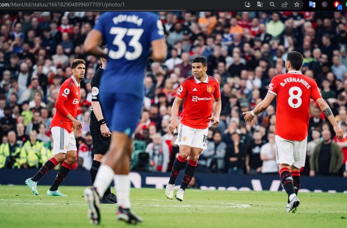 Manchester United berhasil mengalahkan Chelsea dalam laga tunda Liga Inggris 2022-2023 di Stadion Old Trafford, Kamis (25/5/2023).