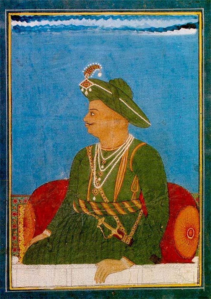 Potret Tipu Sultan oleh seniman India anonim di Mysore, circa 1790–1800.