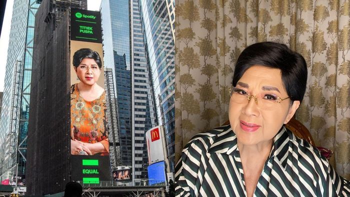 Wajah Titiek Puspa terpampang di Billboard New York Times