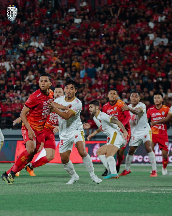 Situasi duel Bali United Vs PSM Makassar pada play-off Liga Champions Asia 2023/2024 di Stadion Kapten I Wayan Dipta, Bali, Selasa (6/6/2023).