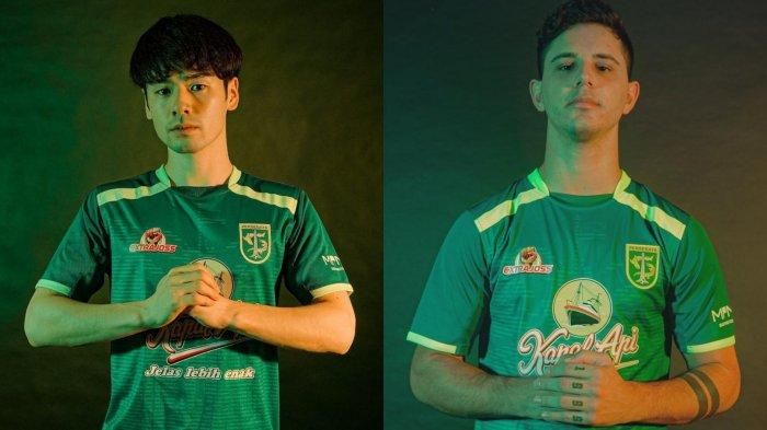 Kolase foto Taisei Marukawa dan Bruno Moreira saat memperkuat Persebaya Surabaya di Liga 1 2021/2022.