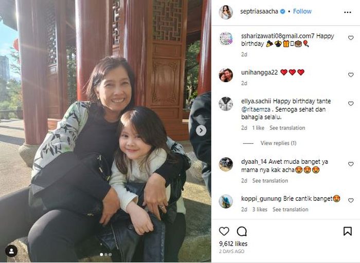 Sosok ibunda Acha Septriasa