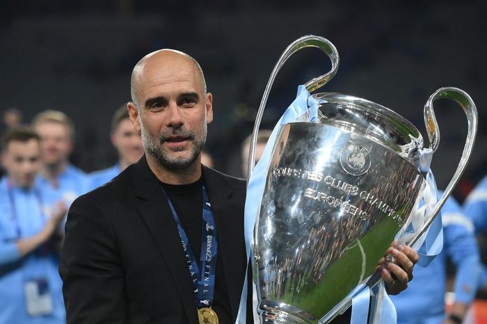 Pep Guardiola membawa Manchester City menjuarai Liga Champions usai menekuk Inter Milan di partai final di Stadion Olimpiade Ataturk, Sabtu (10/6/2023). Pep menjagokan Inter kembali masuk final musim ini.